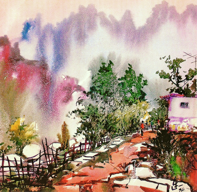 李连一 《山间小道》 45*45cm